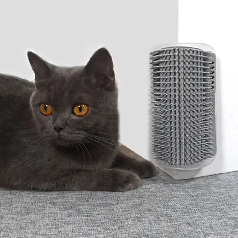 Cat Scratcher Massage Comb - Corner Scratching Brush with Catnip