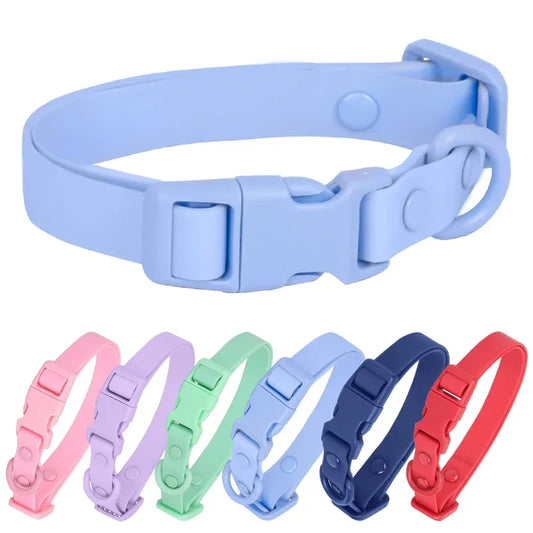 New Colored PVC Waterproof/Dirt Resistant Dog Collar & Leash
