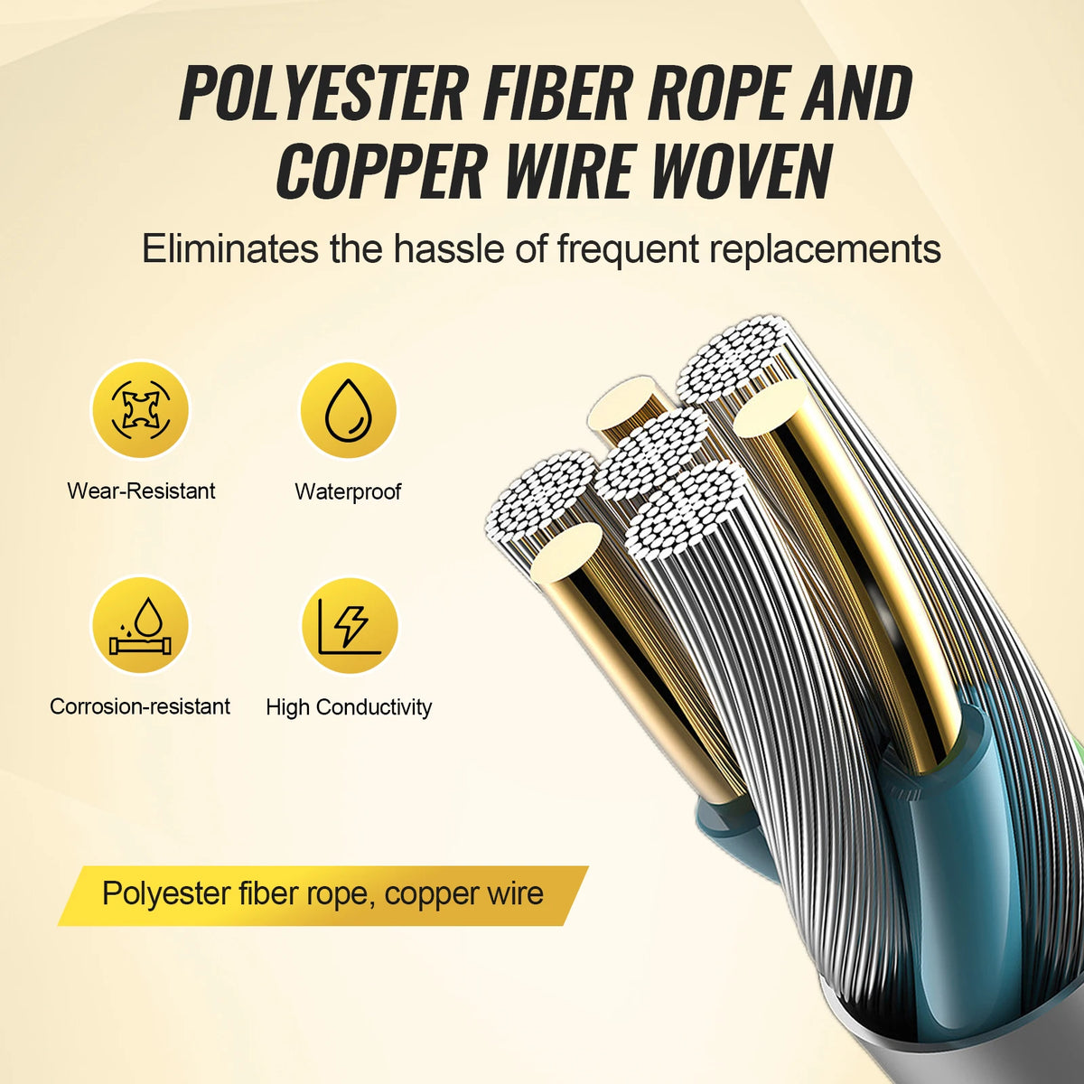 VEVOR Electric Fence Wire 1000Ft/3366Ft Polywire for Reliable Conductivity - Whiskersnwigglesshop