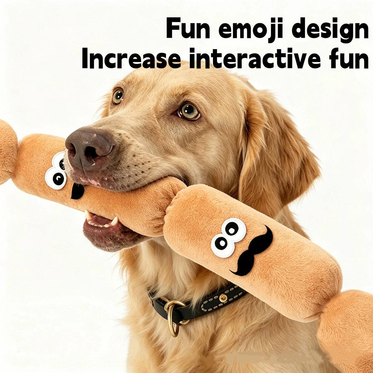 Sausage Shaped Squeaky Plush Dog Toy