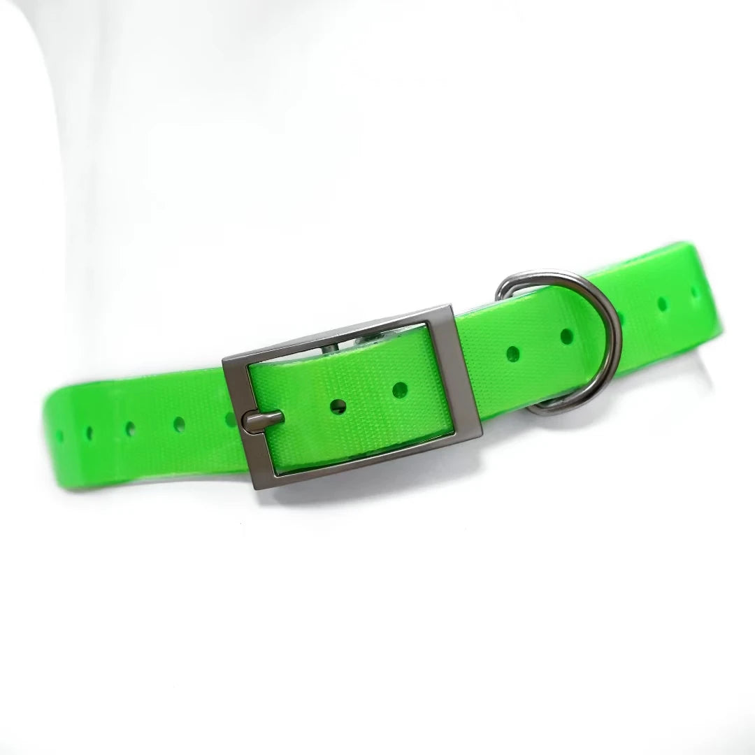 2.5cm Wide Heavy Duty TPU Waterproof Dog Collar in 8 Colors