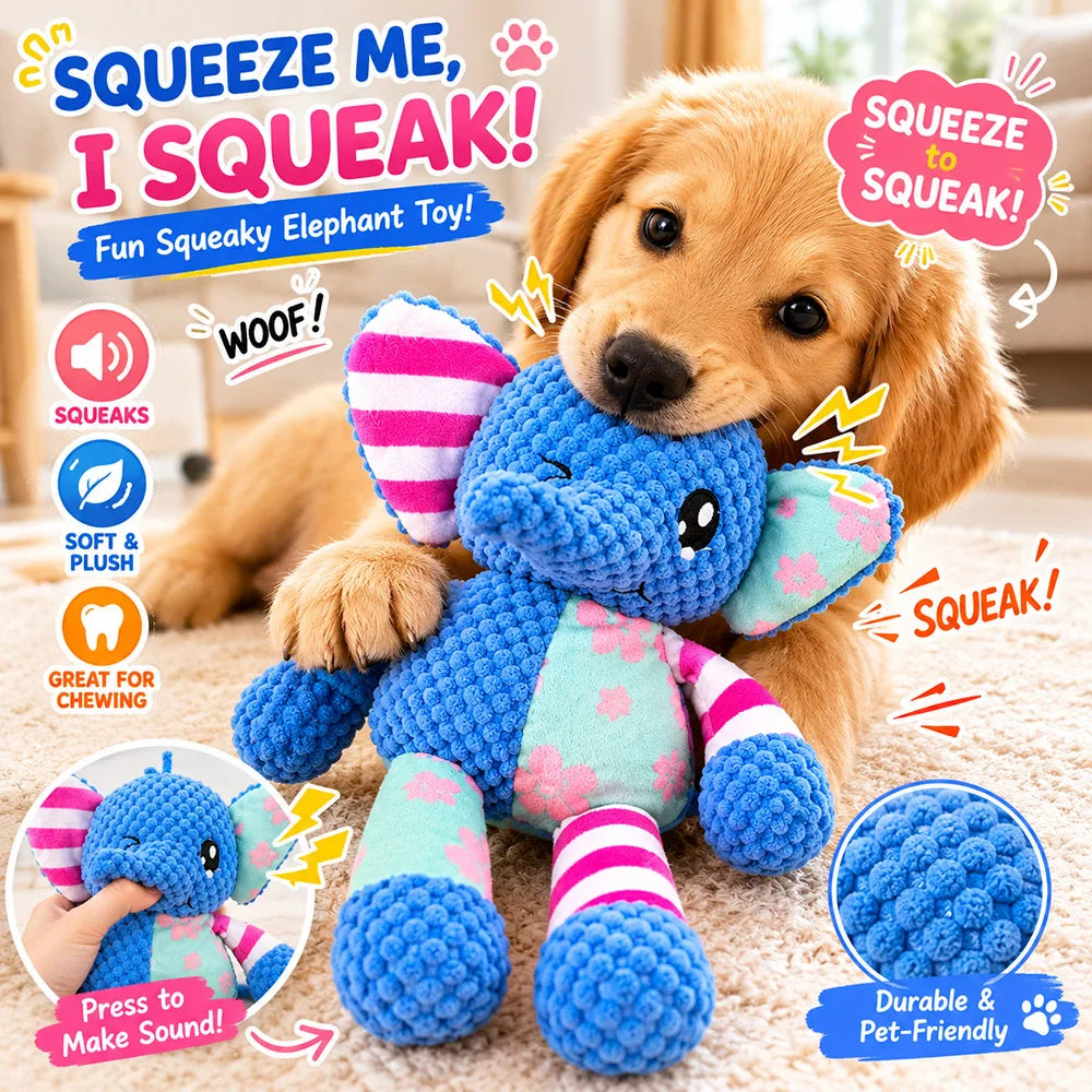 Pet Plush Toy with Squeaker for Dogs & Puppies