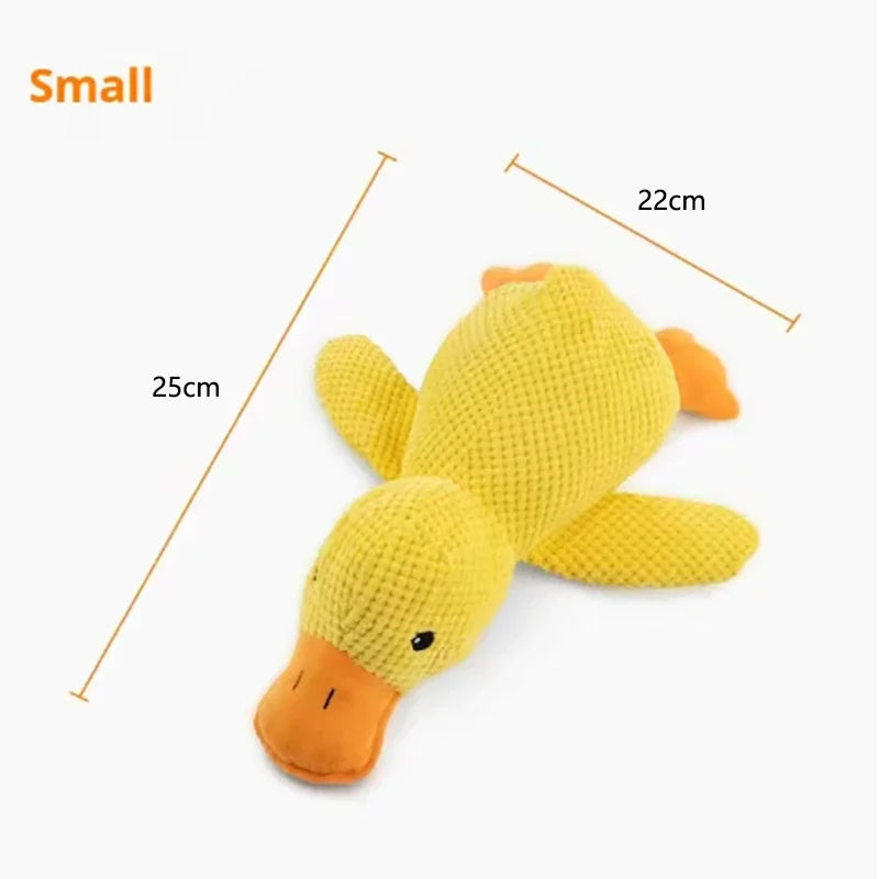 Yellow Duck Plush Dog Toy
