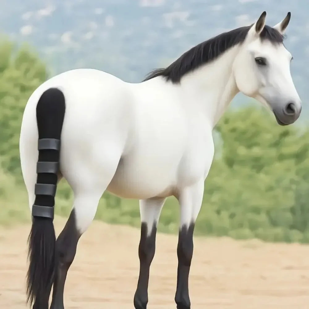 Adjustable Tail Guard with Magic Straps, Anti Rubbing Sleeve for Equestrian Riding Training