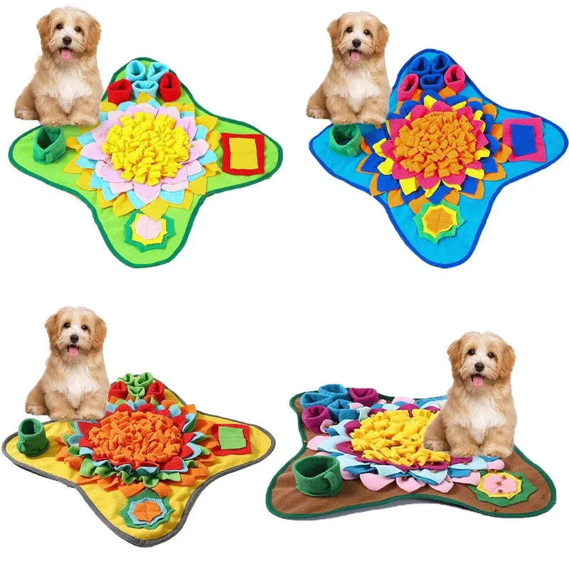 Interactive Pet Snuffle Mat for Dogs That Encourages Natural Foraging Skills