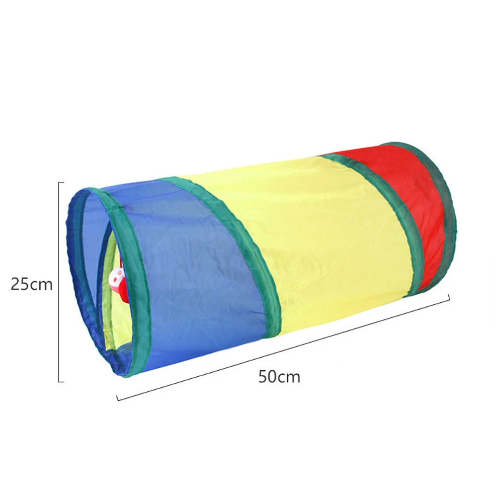 Foldable Interactive Cat Tunnel Tube Pet Toy For Kitten Indoor Entertainment Relieve Boredom