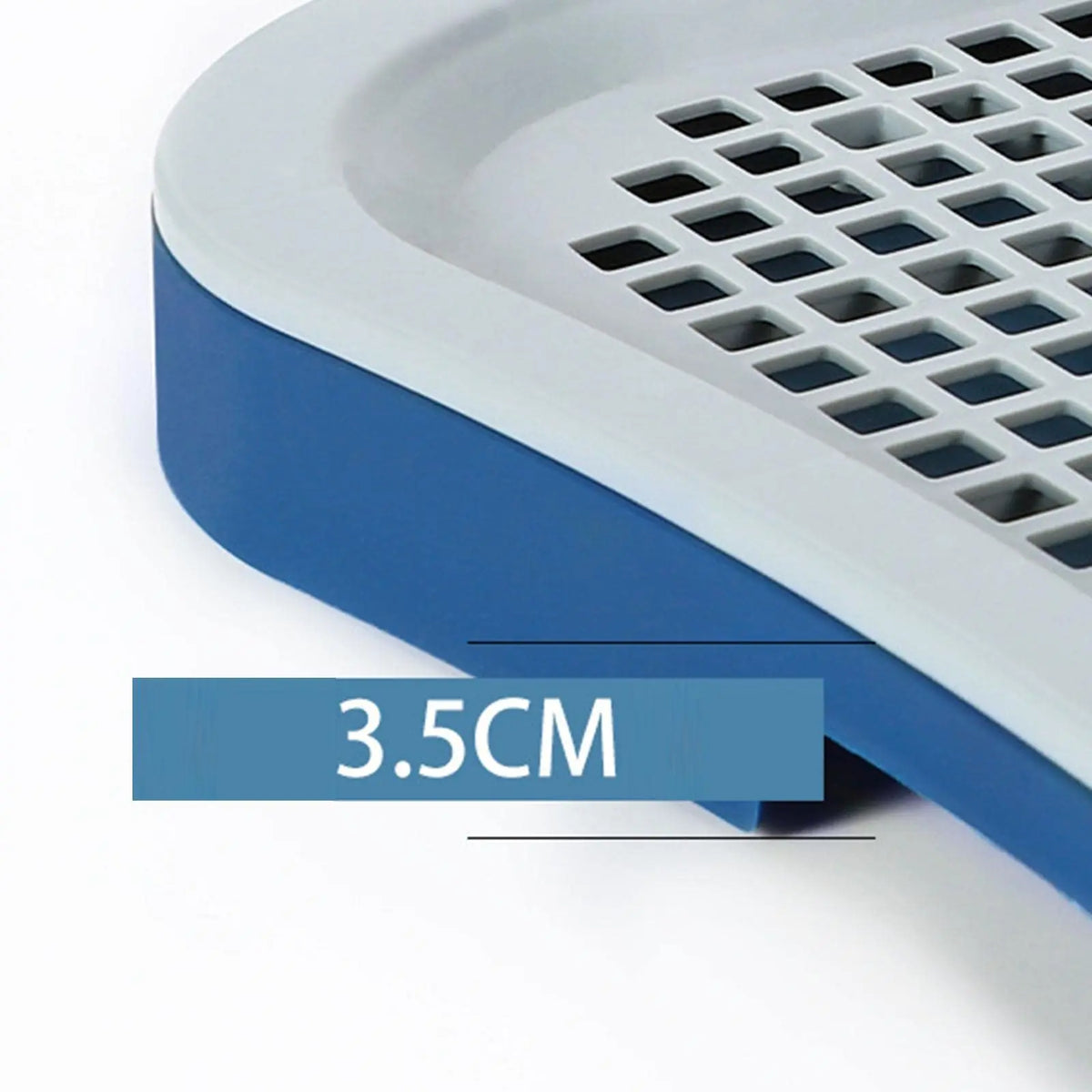 Indoor Potty Tray With Wall Column & Removable Mesh Pad Holder