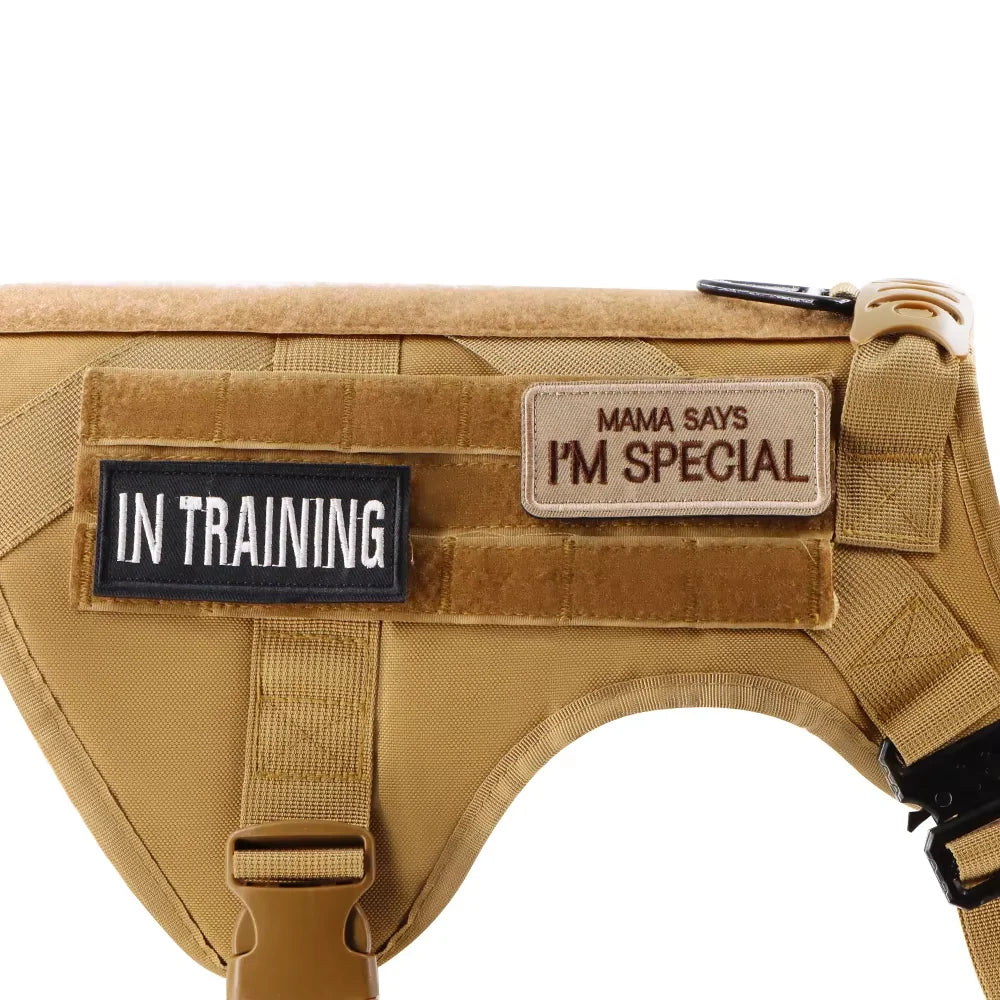 12 Pieces Tactical Patch Bundle For Dog Vest Harness (Harness not included)