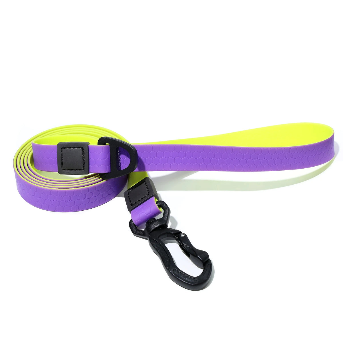 Two‑Tone Waterproof PVC Dog Collar Leash Set with Quick Release Buckle