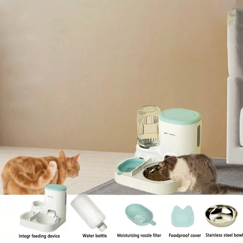 2-in-1 Automatic Pet Feeder and Water Dispenser