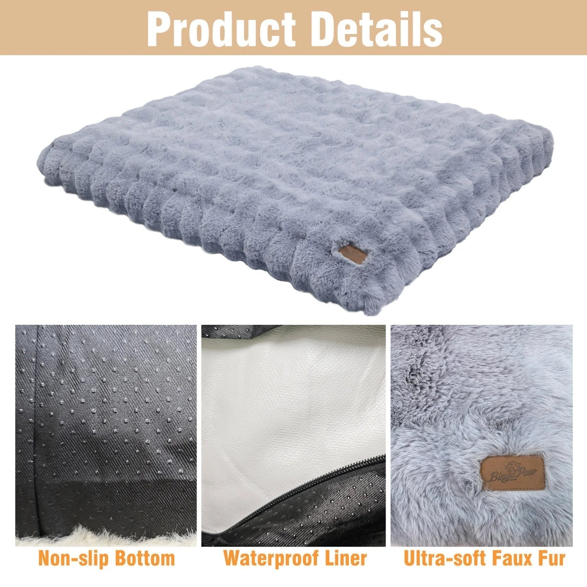 Ultra-soft Plush Pet Bed With Thicker Foam Base That Comes In Multiple Sizes