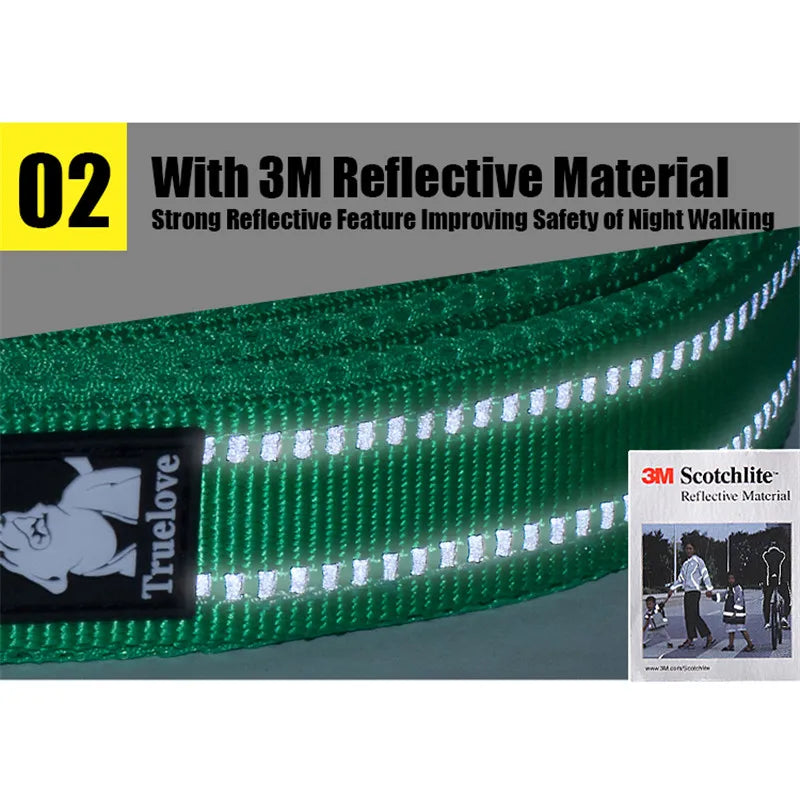 Truelove Reflective Nylon Mesh Padded Pet Leash