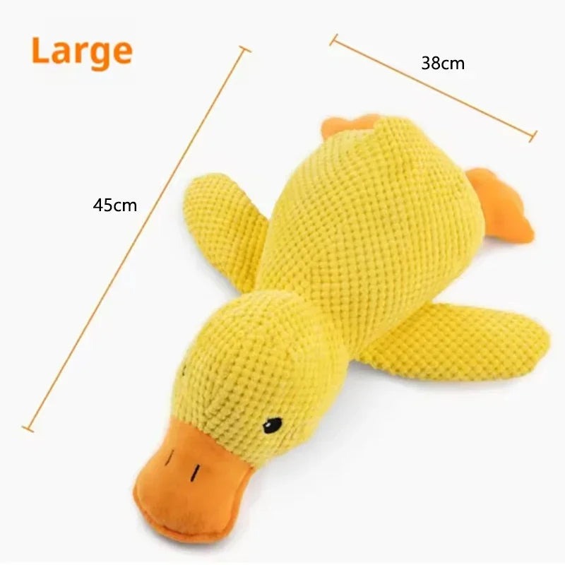 Yellow Duck Plush Dog Toy