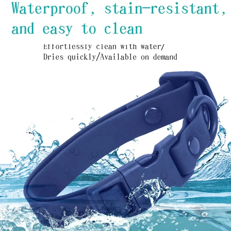 New Colored PVC Waterproof/Dirt Resistant Dog Collar & Leash
