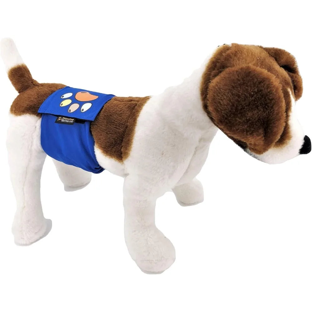 Pack of 6 Male Dog Diapers 4 - Layers of Absorbent Pads Waterproof Leak Proof Belly Band Wrap