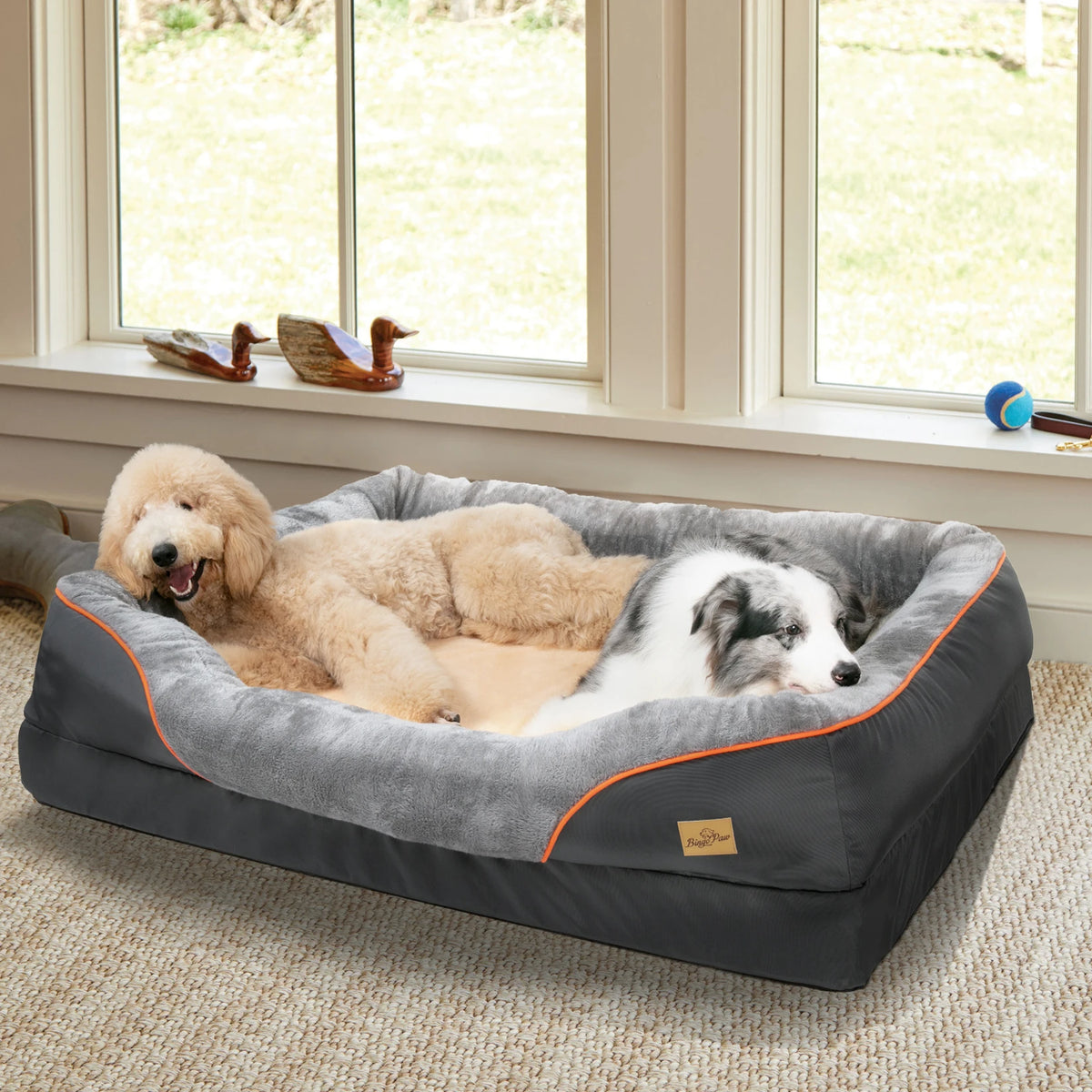 Large Soft Comfortable Dog Bed With Removable Warm Fleece and Washable Cover