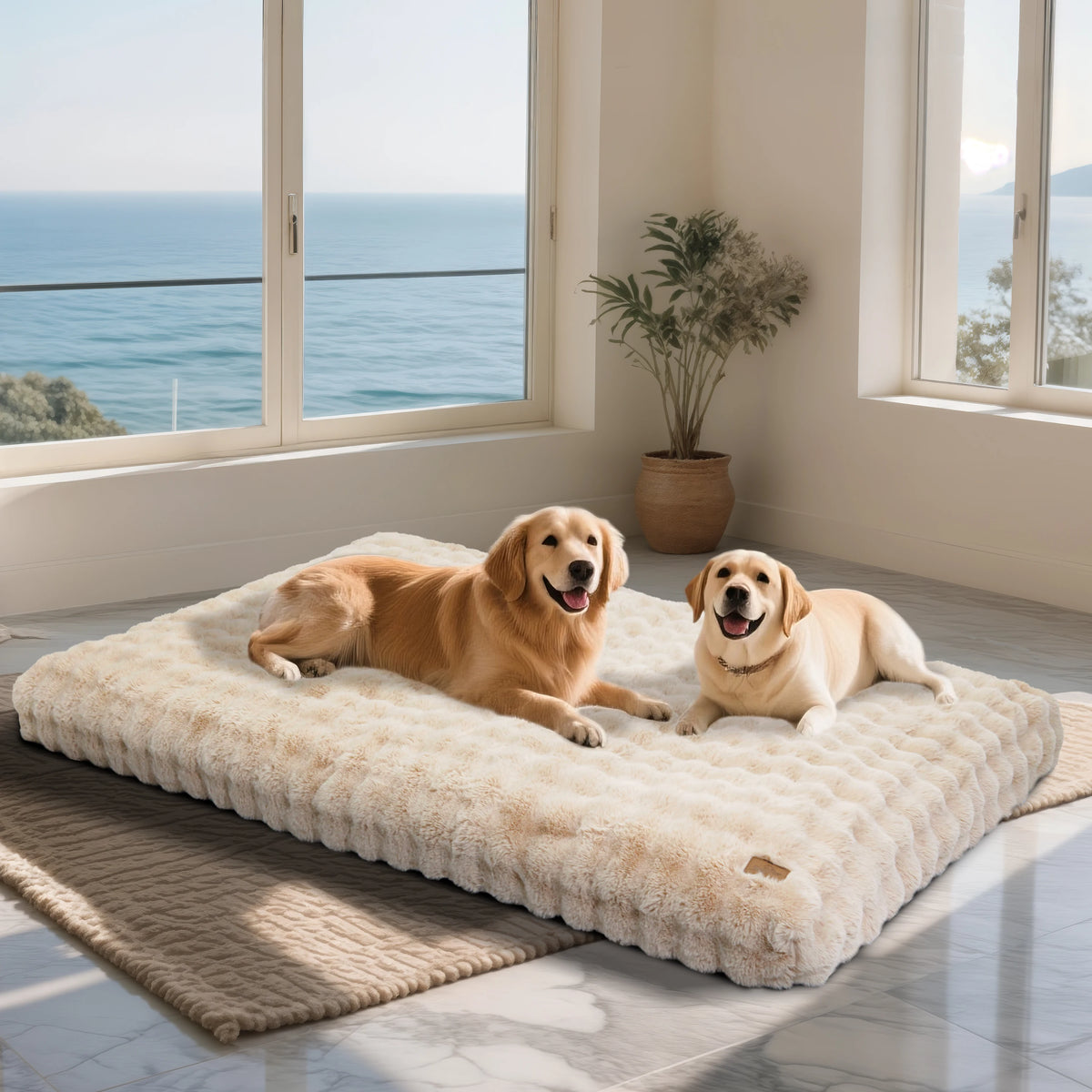 Ultra-soft Plush Pet Bed With Thicker Foam Base That Comes In Multiple Sizes