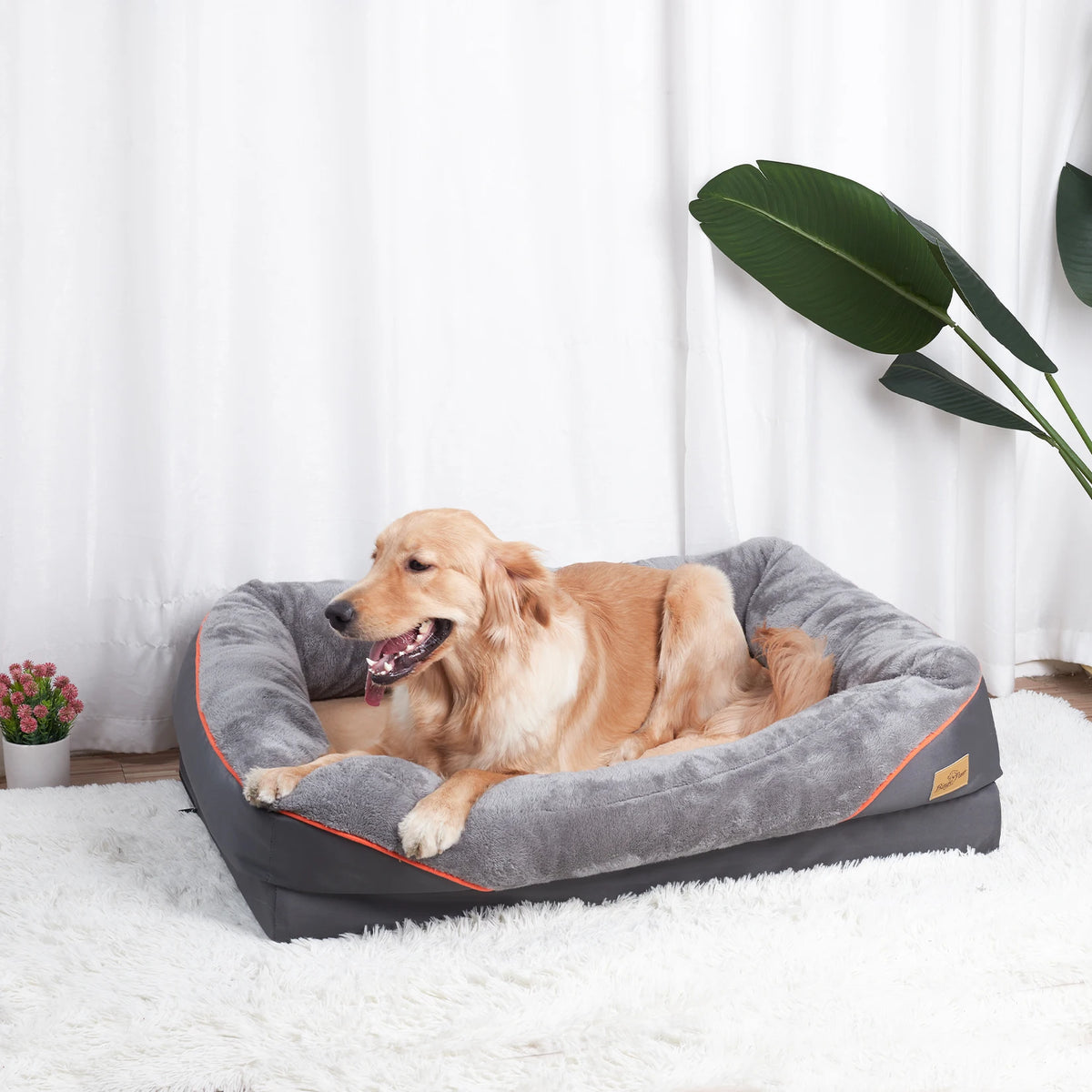 Large Soft Comfortable Dog Bed With Removable Warm Fleece and Washable Cover