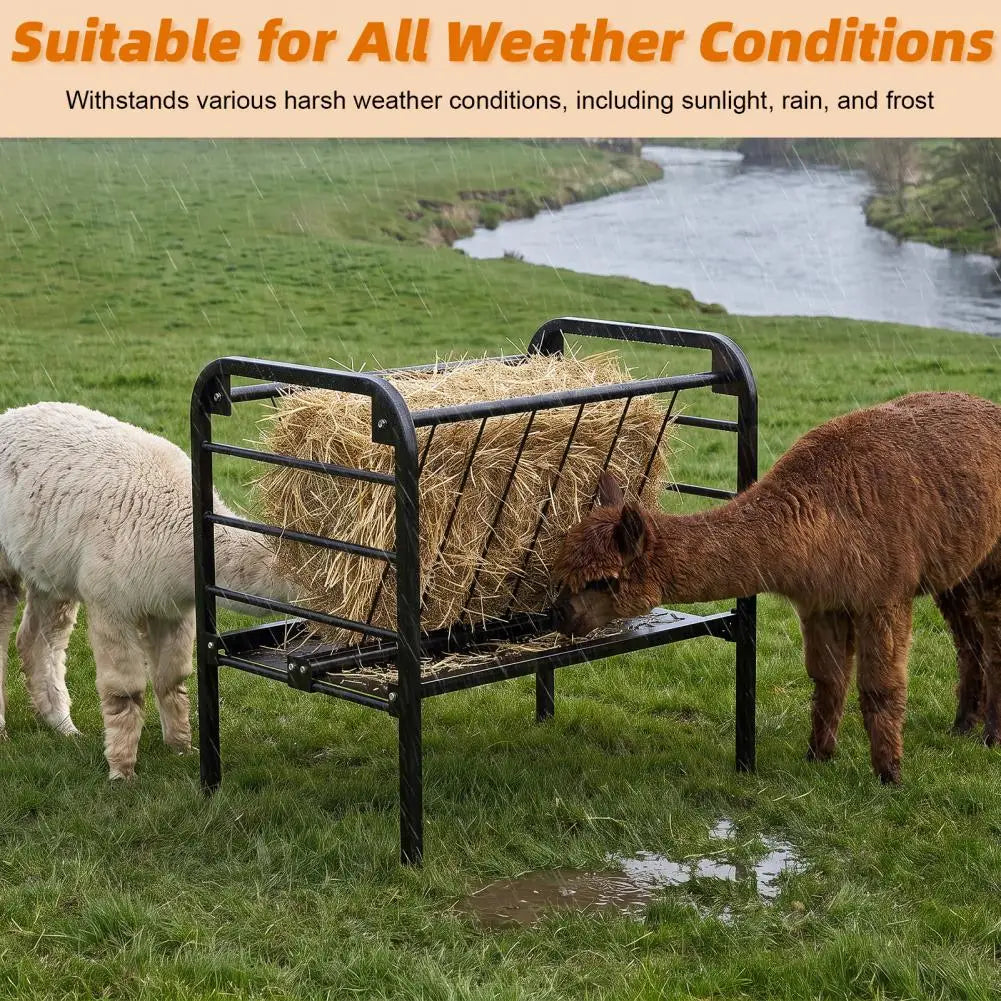 35 Gallon Livestock Forage 2 in 1 Galvanized Steel Heavy Duty Feeder - Whiskersnwigglesshop
