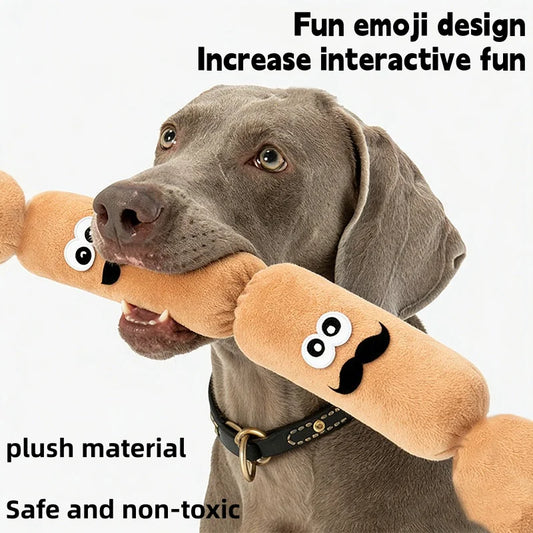 Sausage Shaped Squeaky Plush Dog Toy