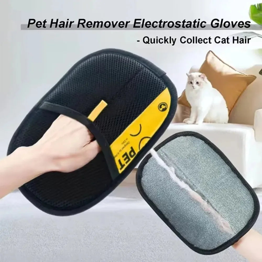 Pet Hair Remover Portable Washable Clothes Hair Dehairing Gloves Pet Cleaning Product