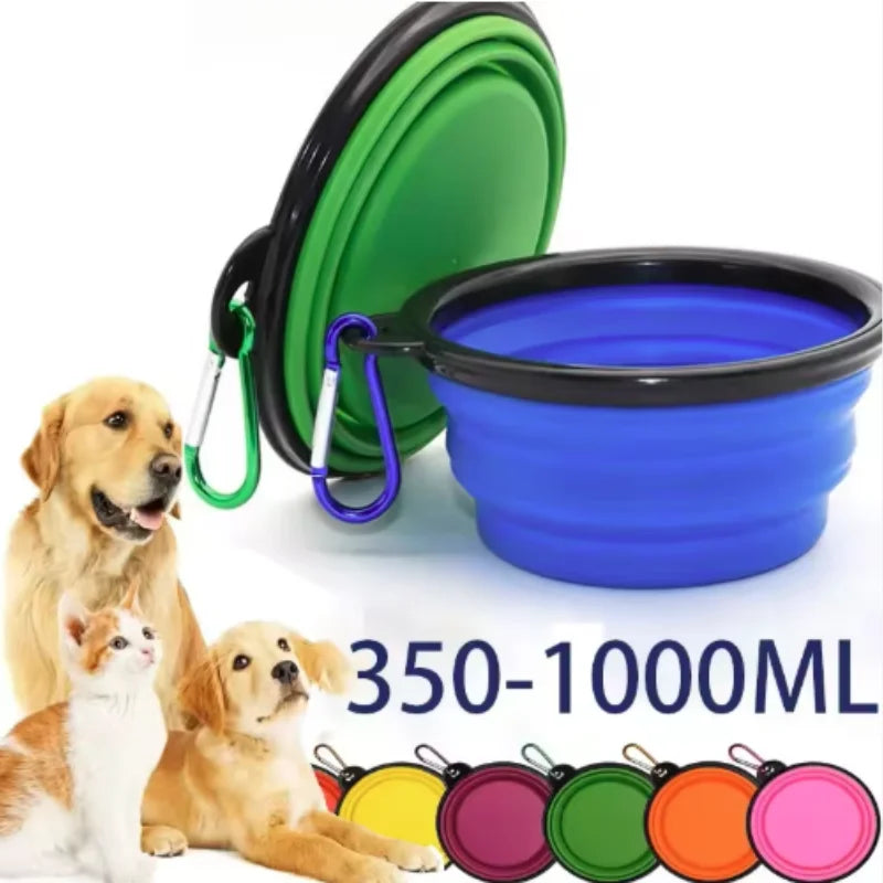Durable Collapsible Travel Portable Pet Food Bowl for Pets - Whiskersnwigglesshop