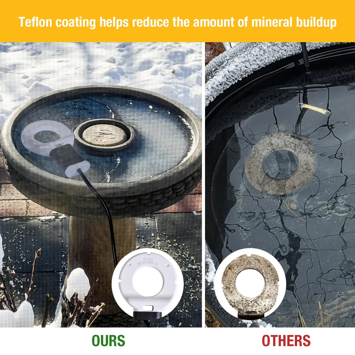 Submergible Cast Aluminum Thermostatic Control Heater De-Icer for Livestock Poultry Birds Cows Horses