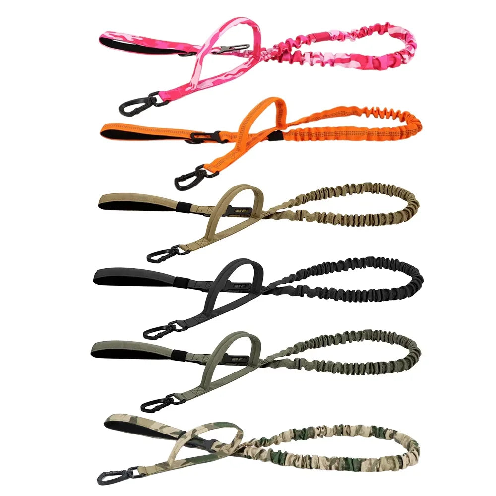 Adjustable Dog Leash with Quick Release and 2 Control Handles