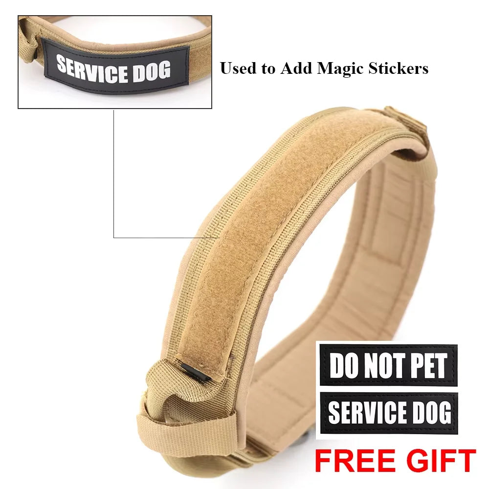 Adjustable Tactical Dog Training Collar And Leash Set with Control Handle Lead Collar