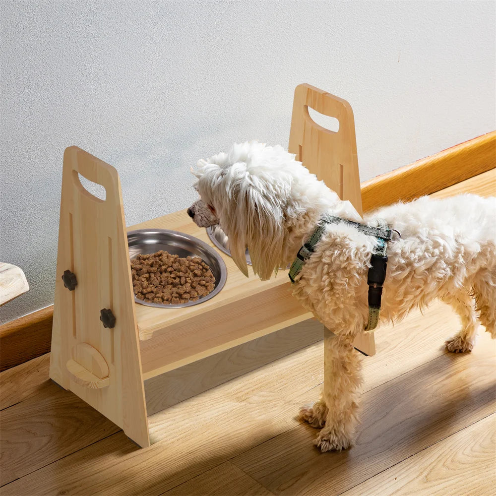 Adjustable Raised Feeder Stand/Feeder Station for Large Medium Small Pets