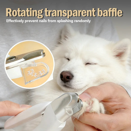 2‑in‑1 Pet Nail Clipper with LED Light & Nail File Pet Grooming Tool