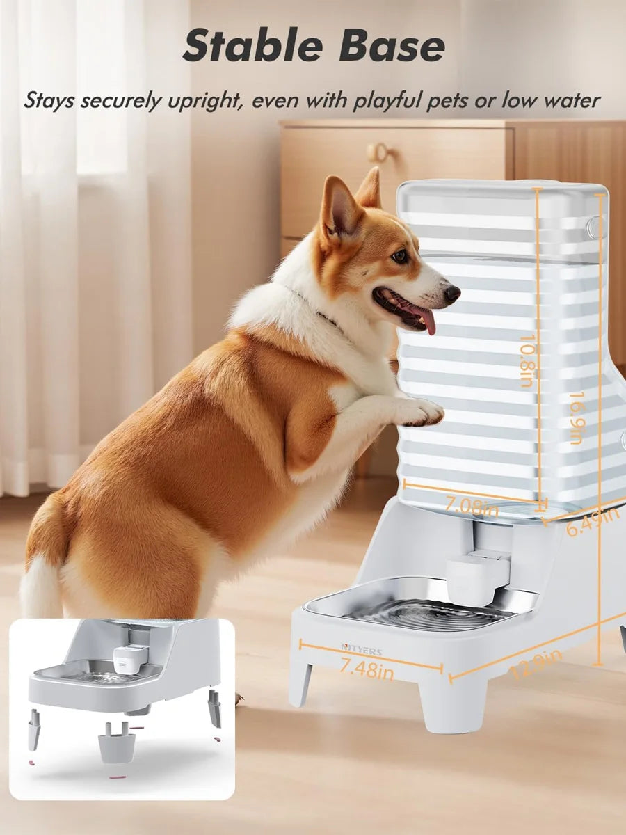 6L Gravity Pet Water Dispenser Large Capacity Automatic Dog Water Bowl