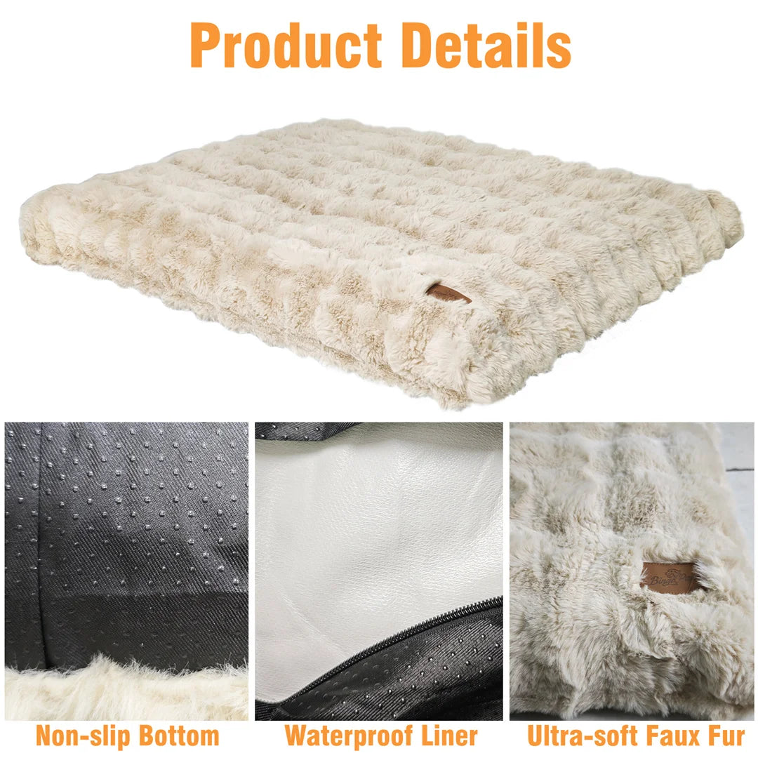 BINGOPAW Ultra-Soft Dog Bed with Removable Cover Machine Washable Cozy Sleep Bed