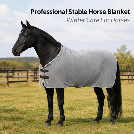 Professional Stable Horse Blanket / Warm Fleece with Adjustable Buckle for Horses