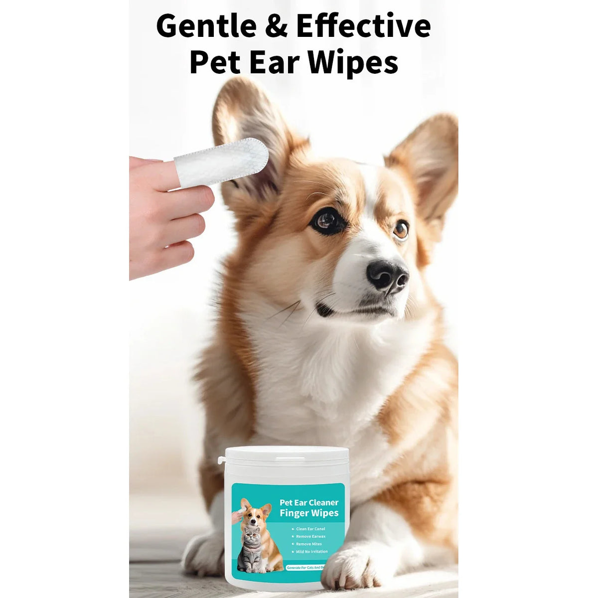 50 PCS Pet Ear Cleaning Wipes
