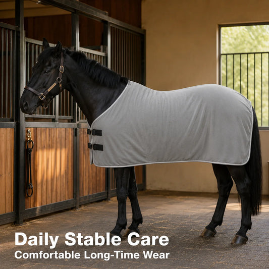 Professional Stable Horse Blanket / Warm Fleece with Adjustable Buckle for Horses