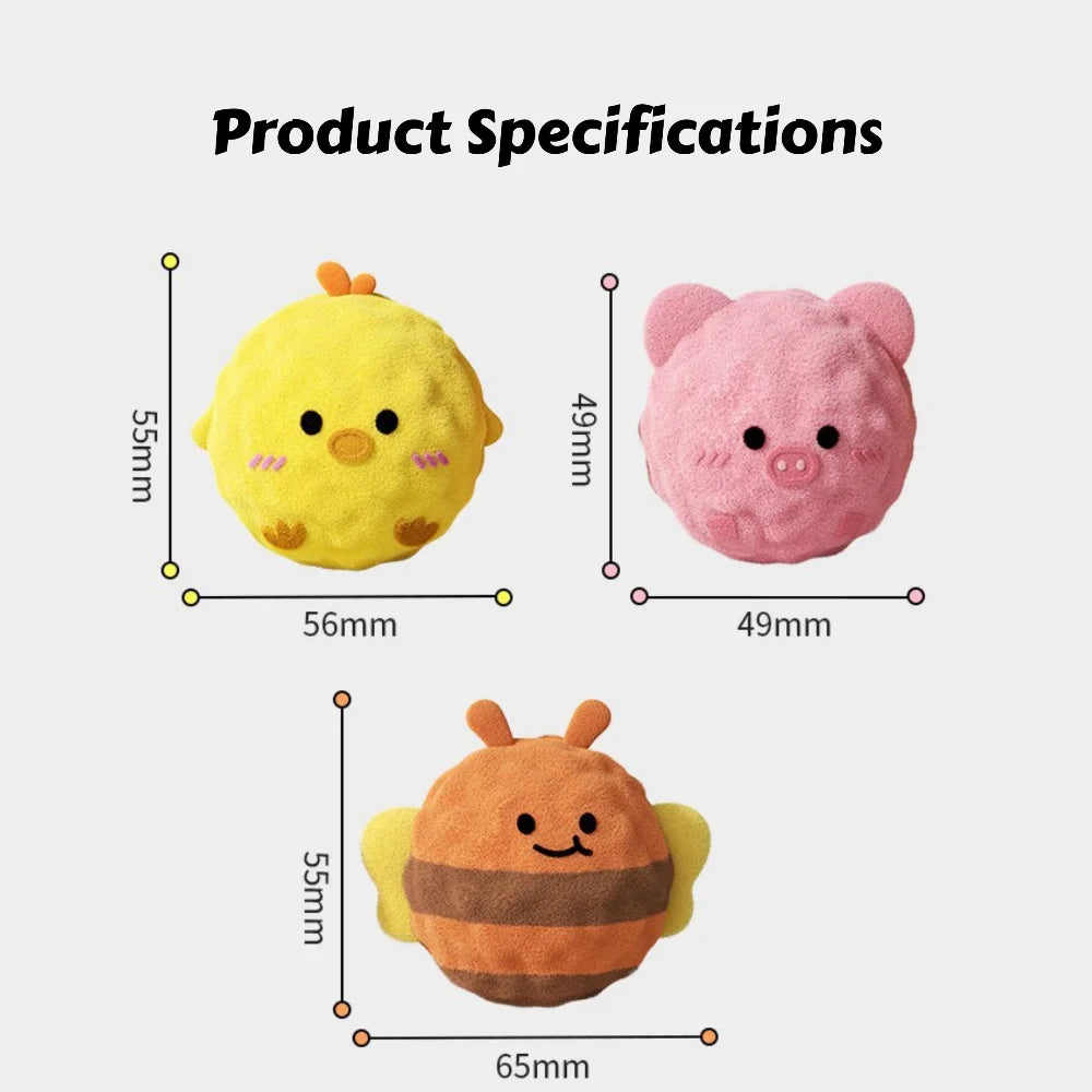 Interactive Squeaky Plush Dog Toy