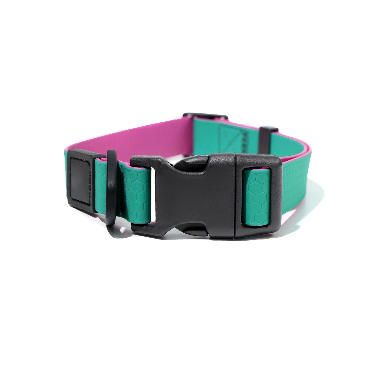 Two‑Tone Waterproof PVC Dog Collar Leash Set with Quick Release Buckle