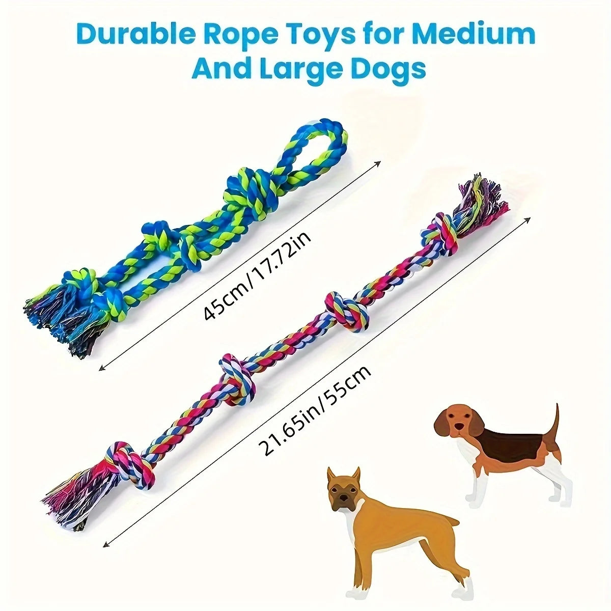 Indestructible Durable Dog Tug Of War Interactive Toys Suitable For Medium And Large Dogs