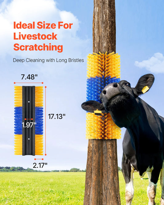VEVOR Livestock Scratching Brush for Back Itch Relief & Grooming for Horse/Cattle - Whiskersnwigglesshop
