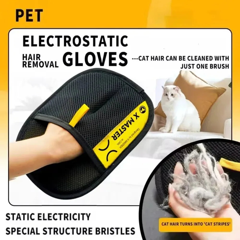 Pet Hair Remover Portable Washable Clothes Hair Dehairing Gloves Pet Cleaning Product