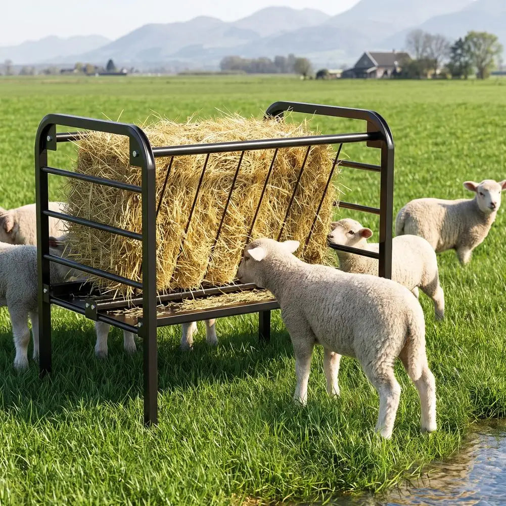 35 Gallon Livestock Forage 2 in 1 Galvanized Steel Heavy Duty Feeder - Whiskersnwigglesshop