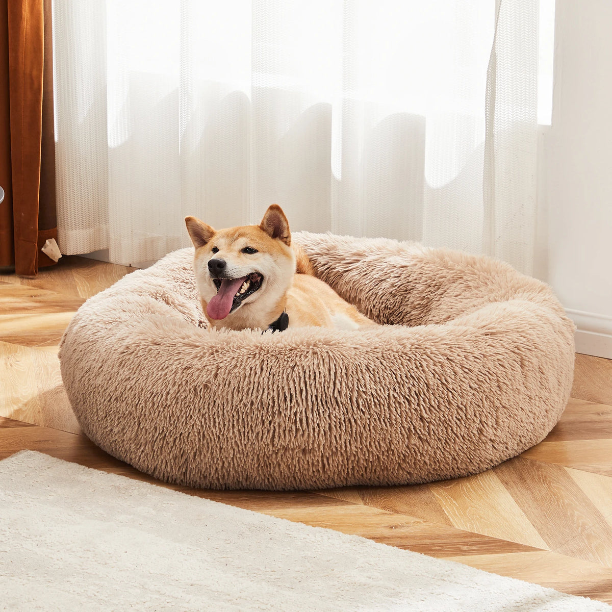 Calming Dog Bed for Medium to Large Dogs with Anti-Slip