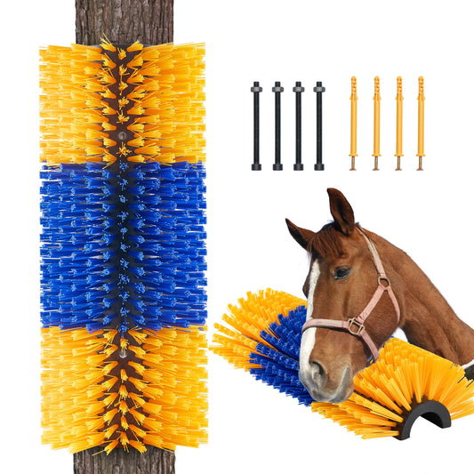 VEVOR Livestock Scratching Brush for Back Itch Relief & Grooming for Horse/Cattle - Whiskersnwigglesshop
