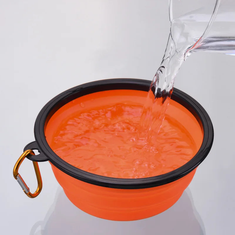 Durable Collapsible Travel Portable Pet Food Bowl for Pets - Whiskersnwigglesshop