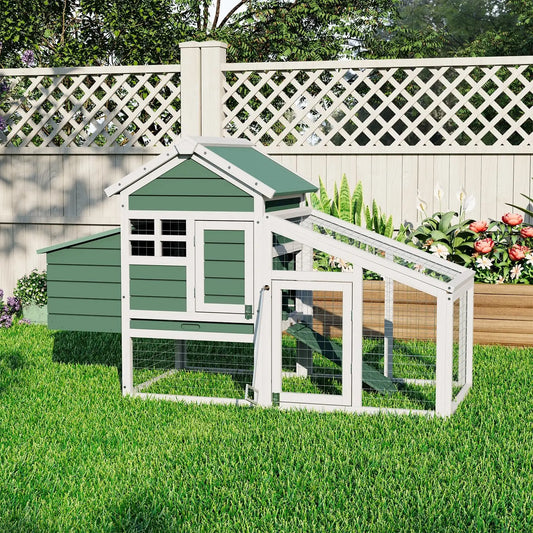 Wooden Chicken Coop With Nesting Box Outdoor Hen House