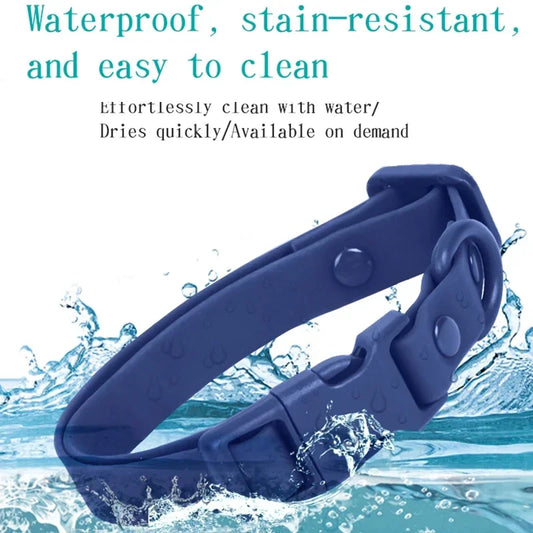 New Colored PVC Waterproof/Dirt Resistant Dog Collar & Leash