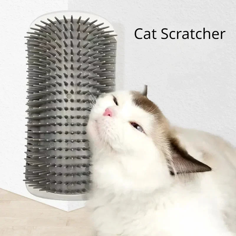 Cat Scratcher Massage Comb - Corner Scratching Brush with Catnip