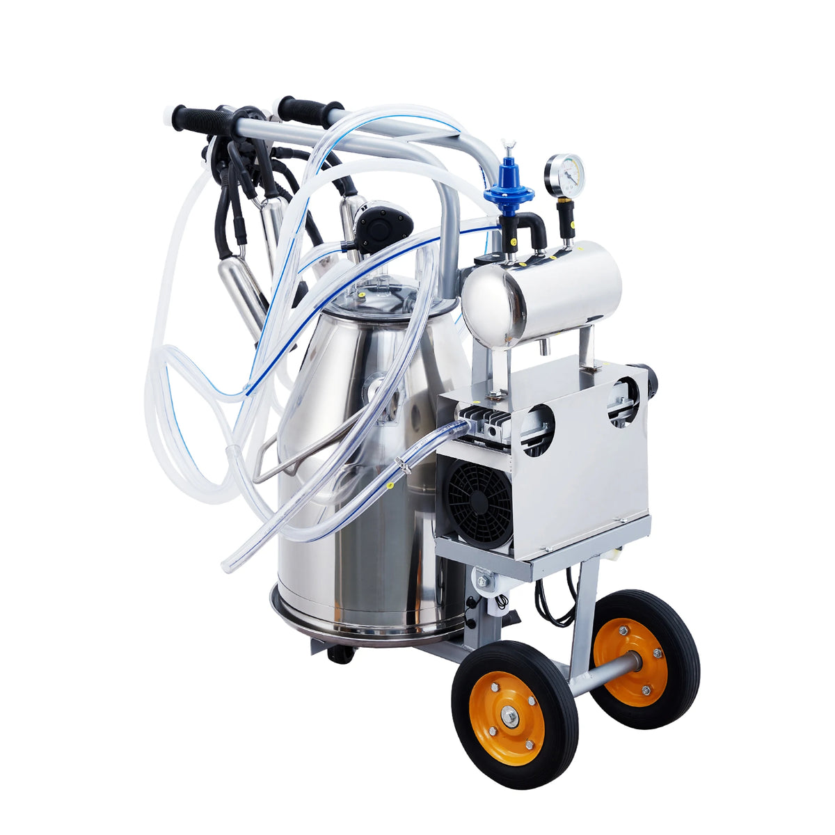 Portable Electric Milking Machine with 25L 304 Stainless Steel Bucket for Farm Use - Whiskersnwigglesshop