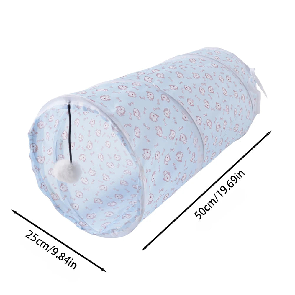 Foldable Interactive Cat Tunnel Tube Pet Toy For Kitten Indoor Entertainment Relieve Boredom